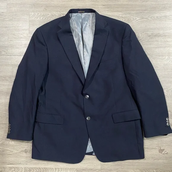 Hart Schaffner Marx Gold Trumpeter Classic Navy‎ Blazer 46R